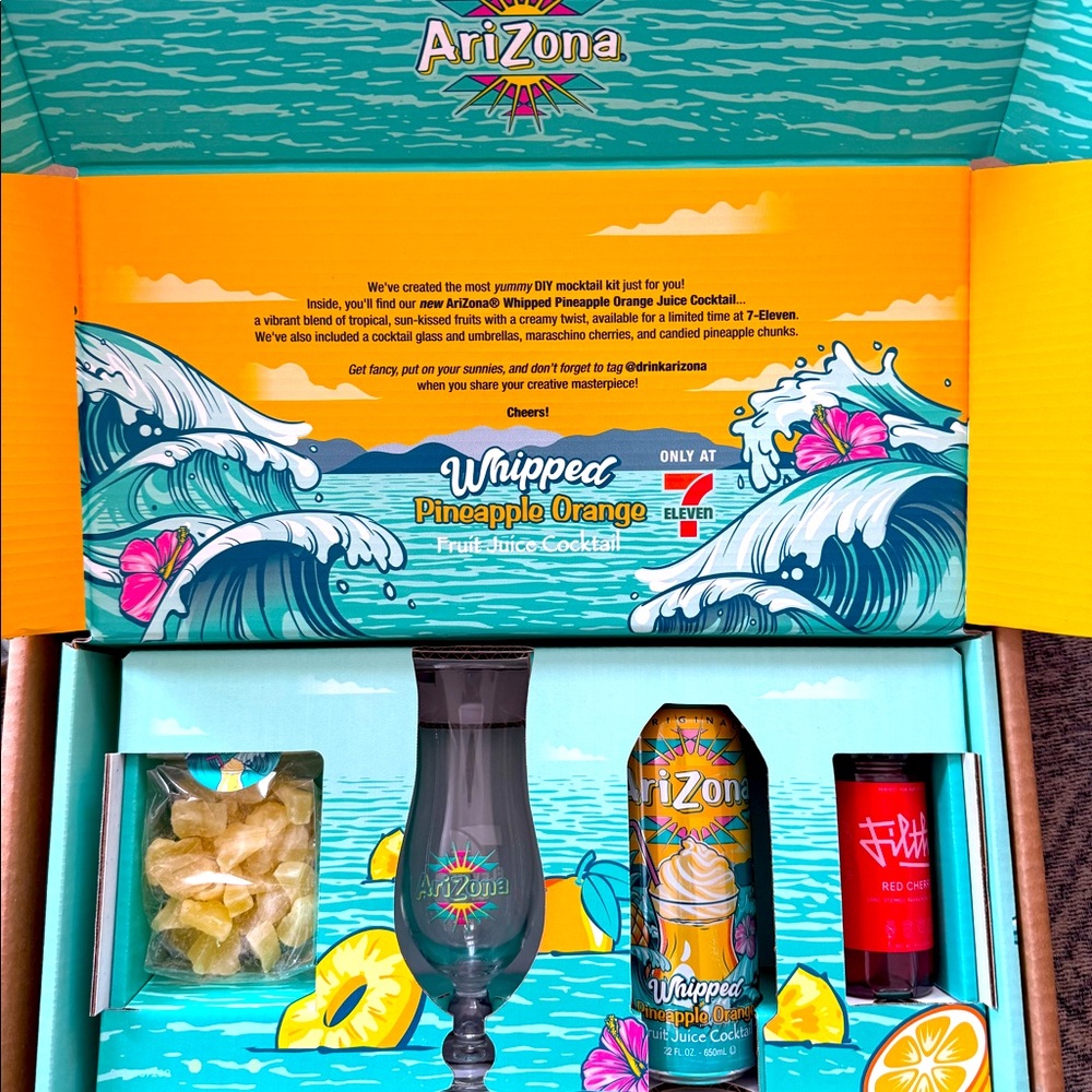 Arizona Whipped Pineapple Orange 7-ELEVEN Fruit Juice-Cocktail package